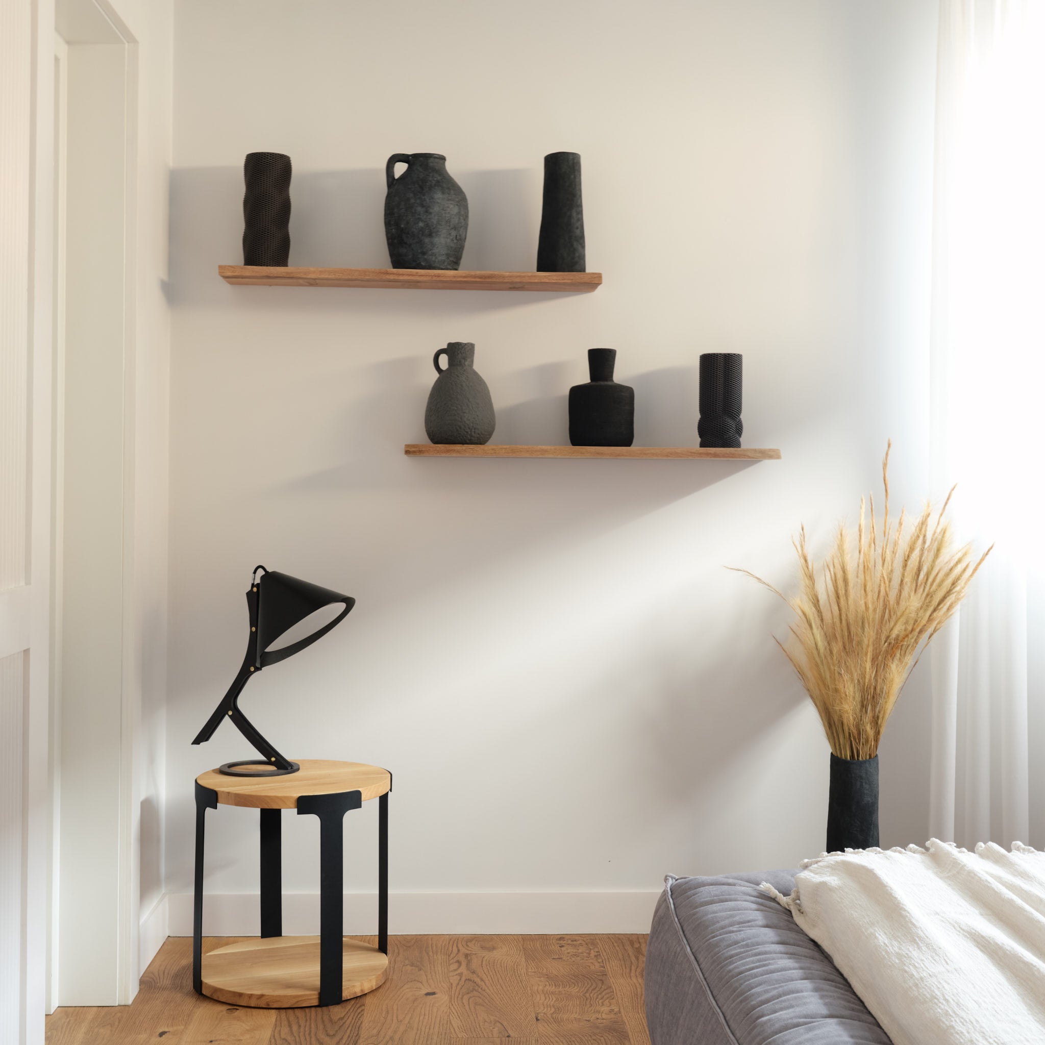 Vază ceramică Bulky Negru