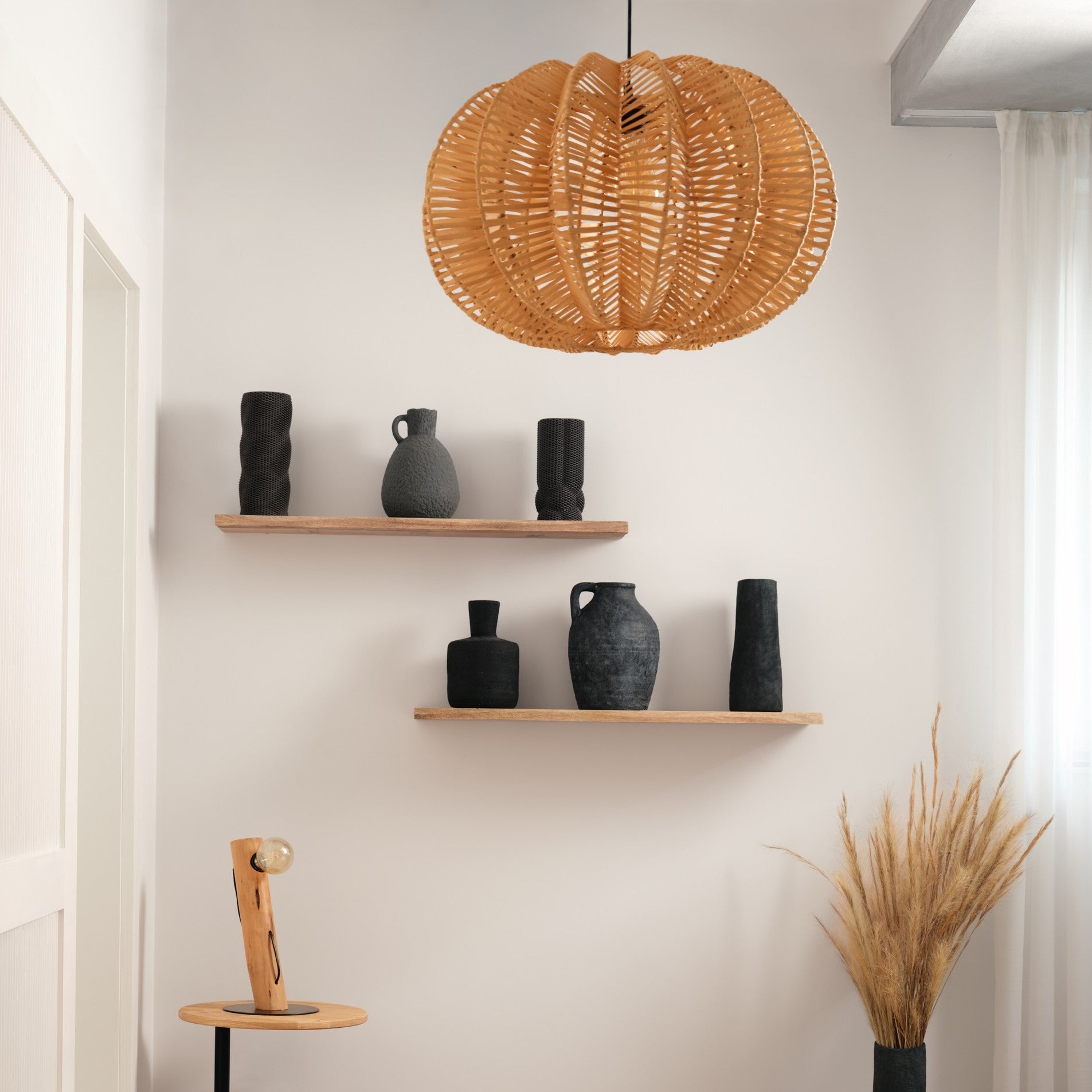 Lustră handmade din ratan Dalu