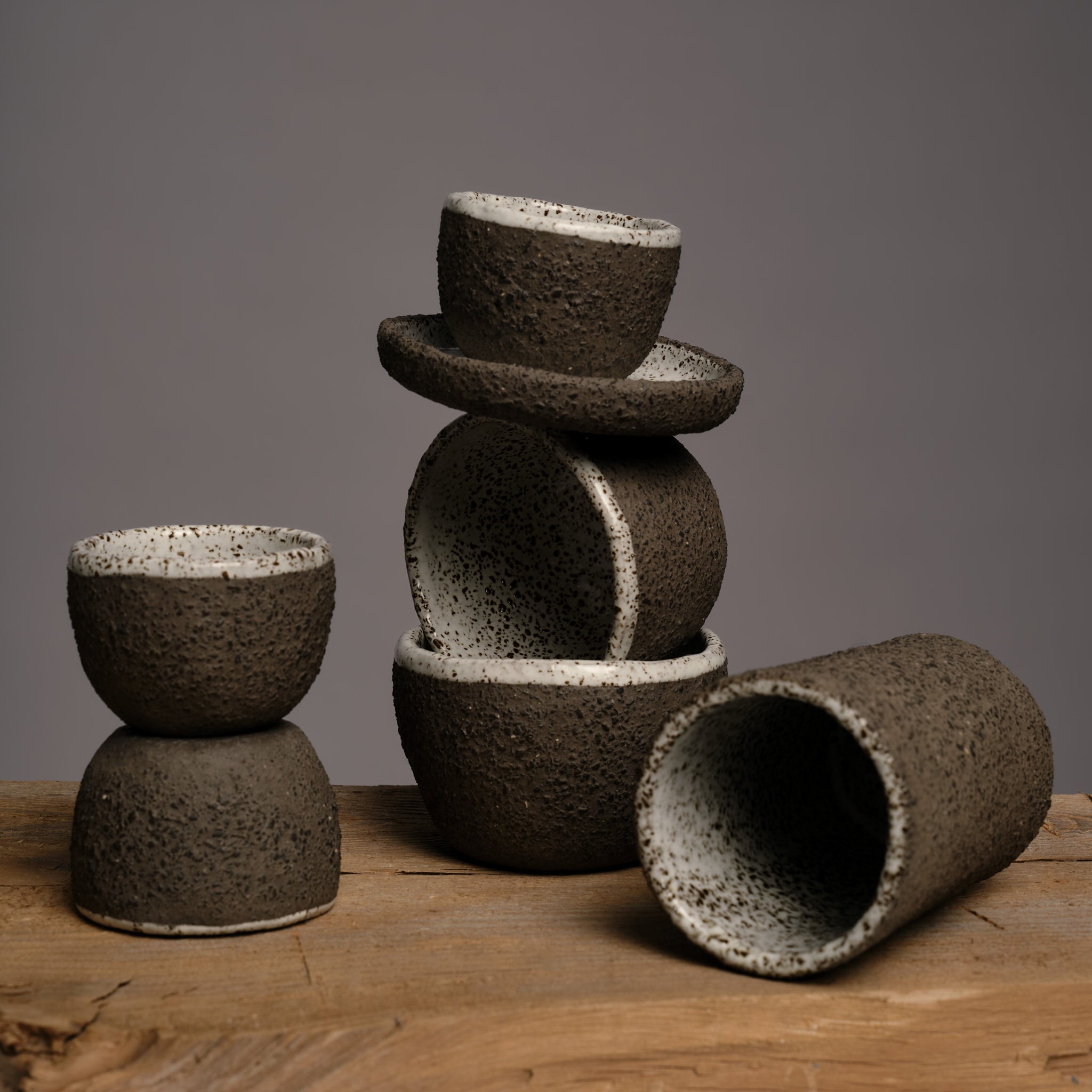 Cană handmade din ceramică Raw Latte