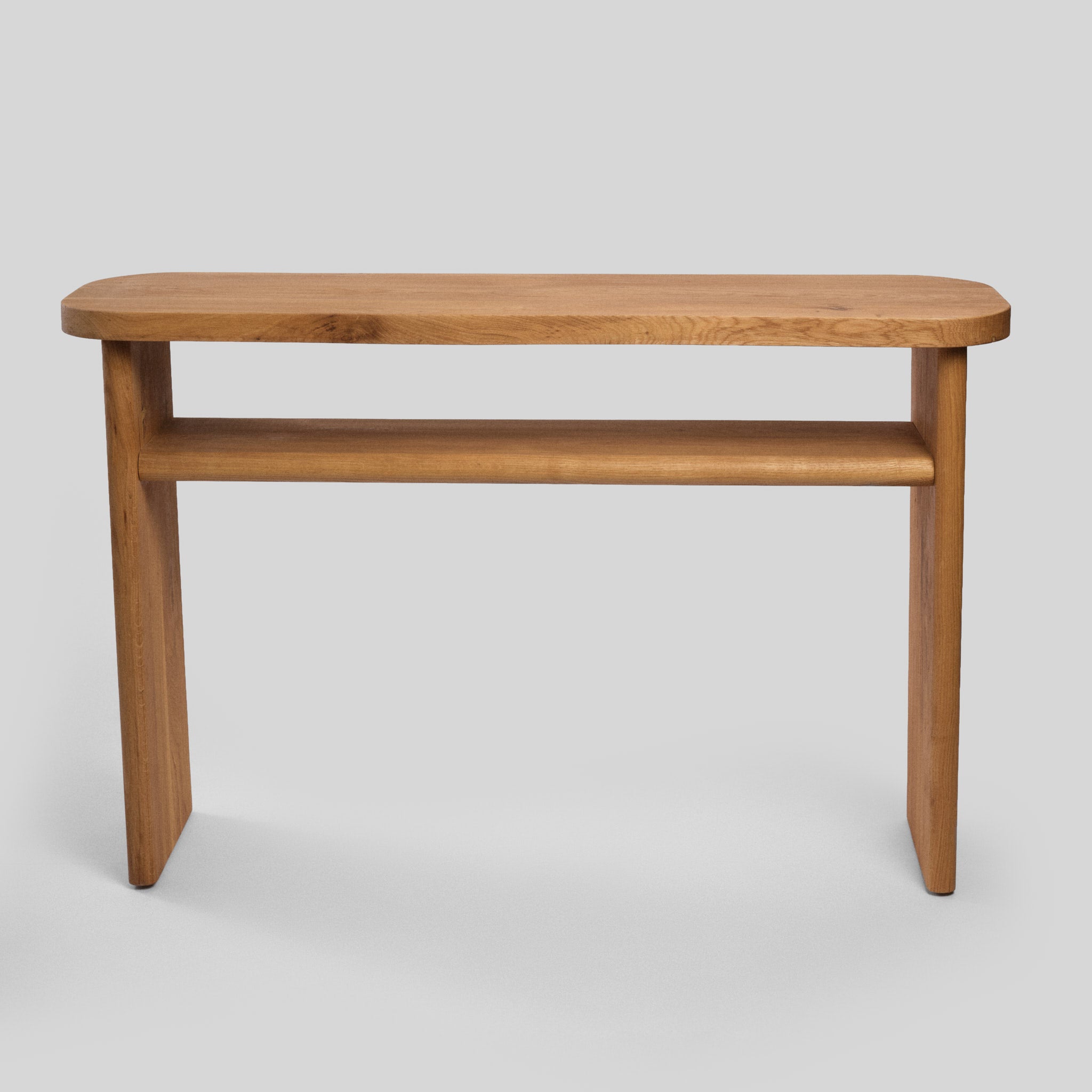 Consolă lemn masiv cu raft Taen