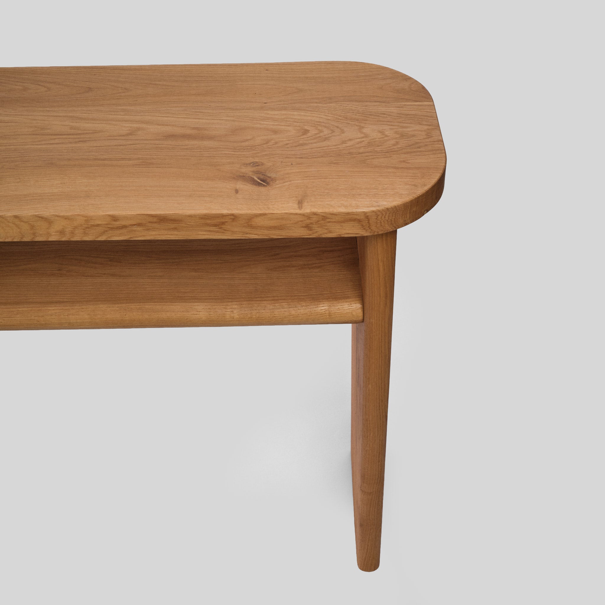 Consolă lemn masiv cu raft Taen