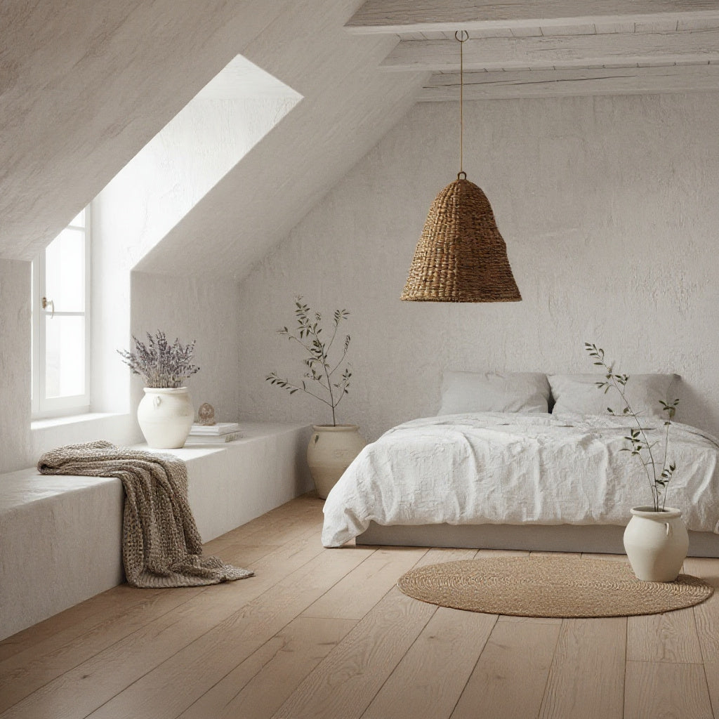 Lustră din fibre naturale Numa