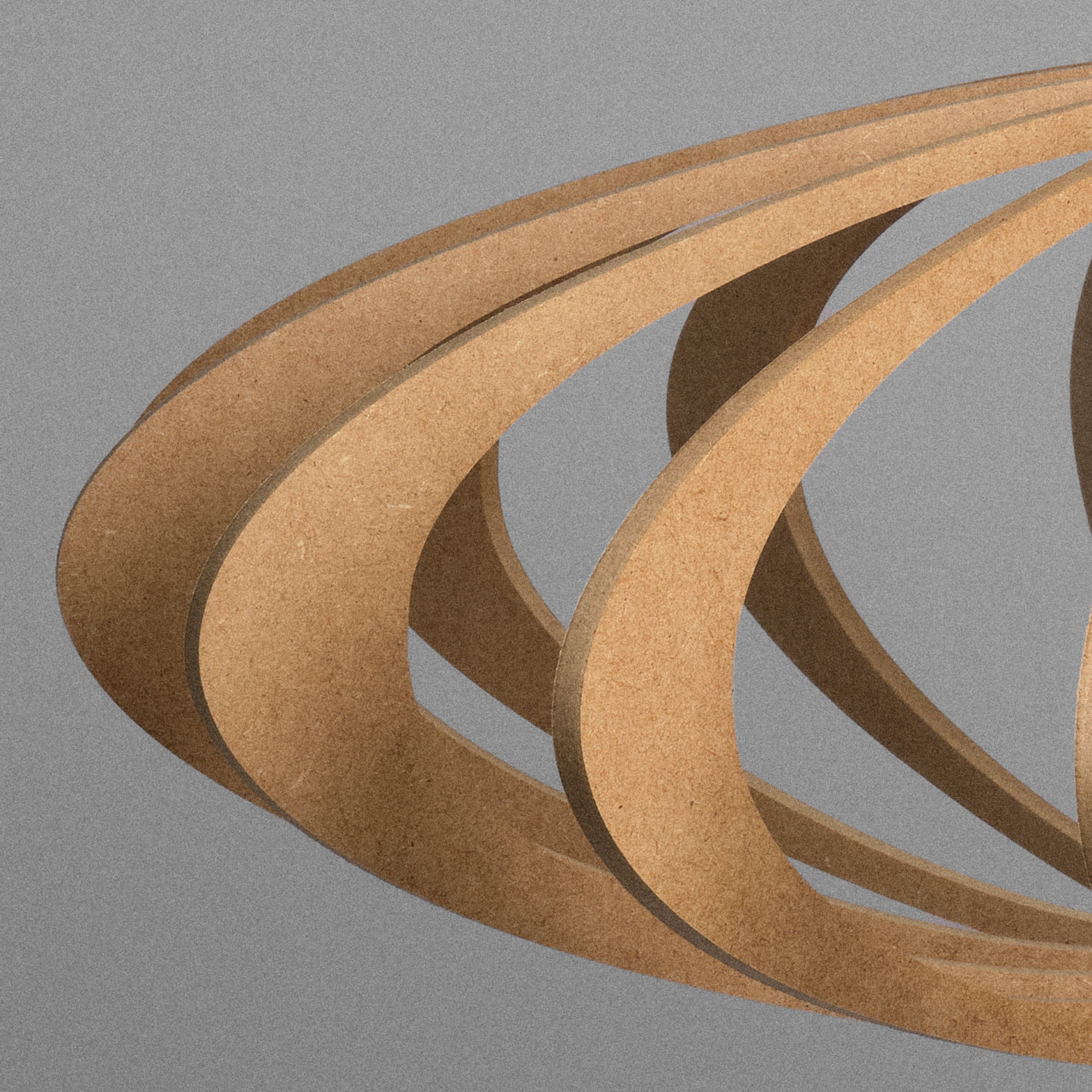 Lustră din fibre naturale de lemn Rolling