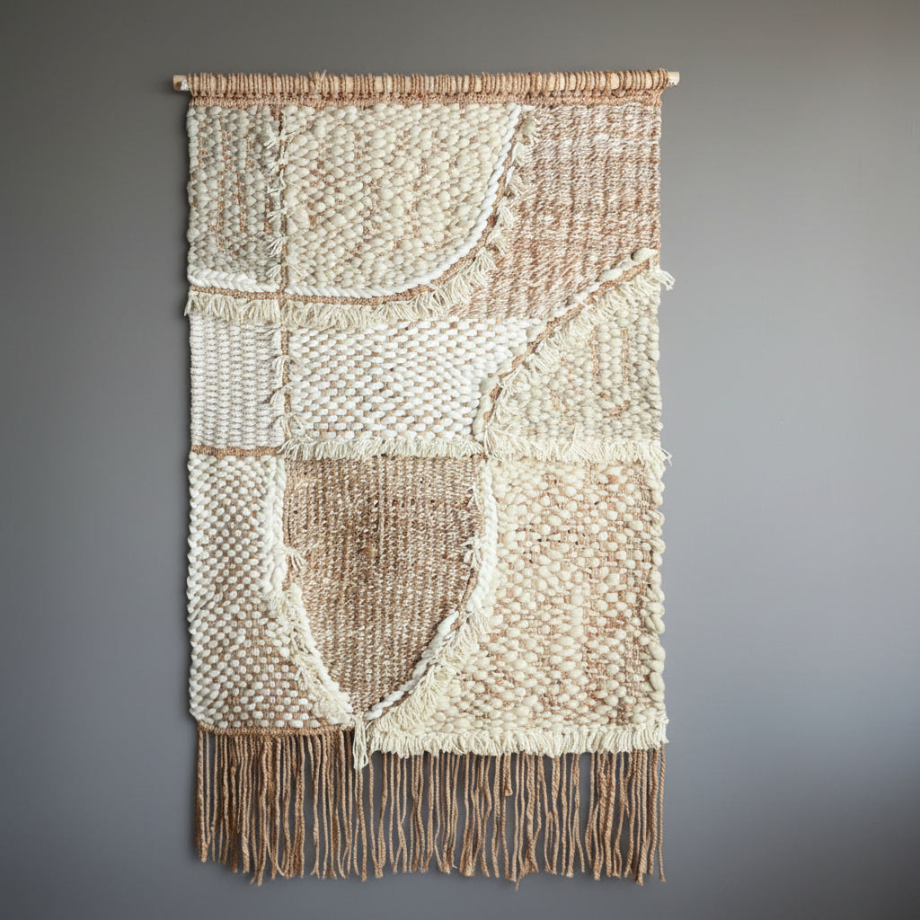 Decorațiune perete handmade din fibre naturale Enua
