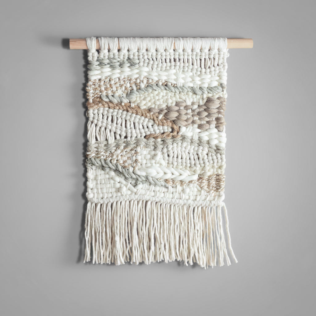 Decorațiune perete handmade din fibre naturale Saraid