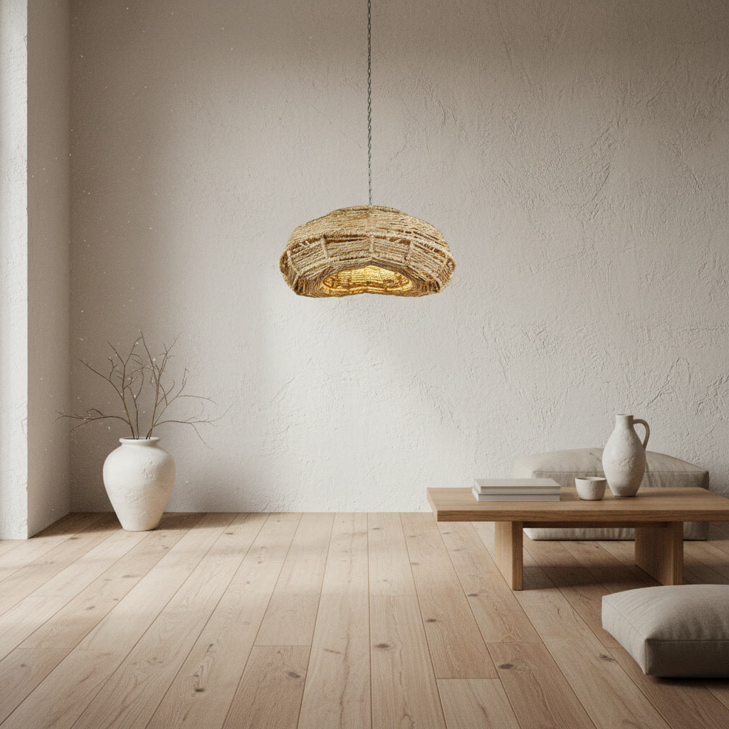 Lustră handmade din fibre naturale Dracena