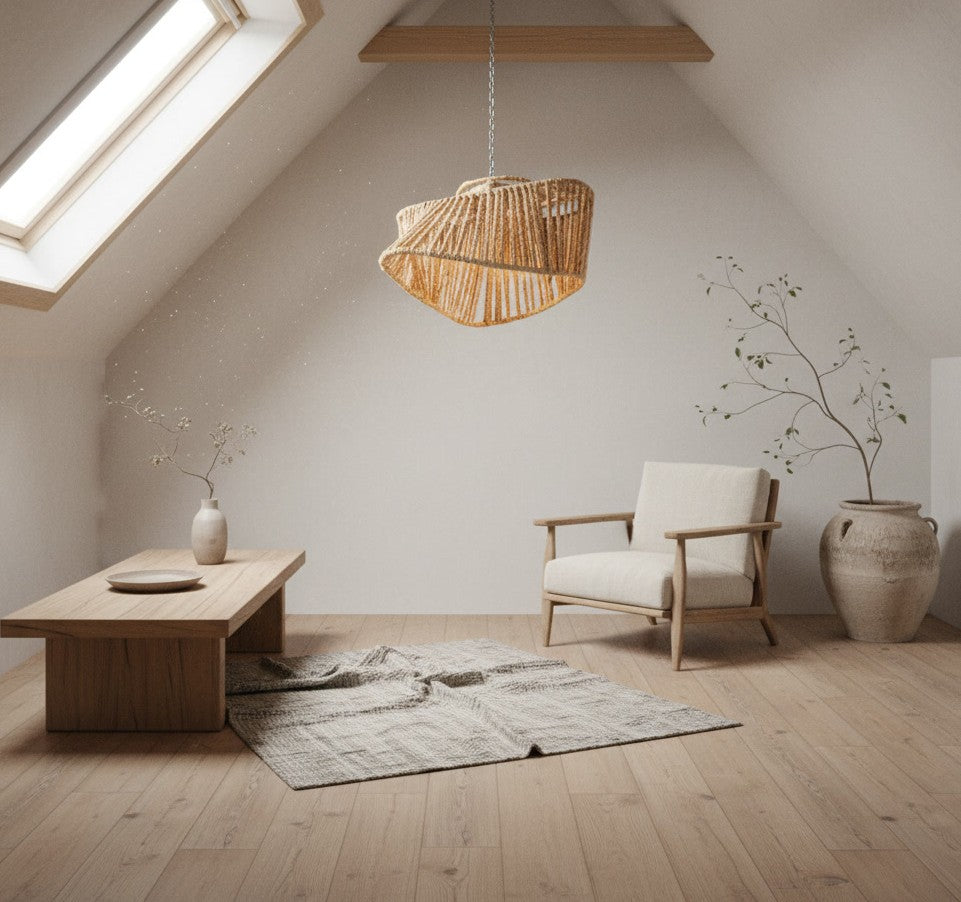 Lustră handmade din fibre naturale Folker