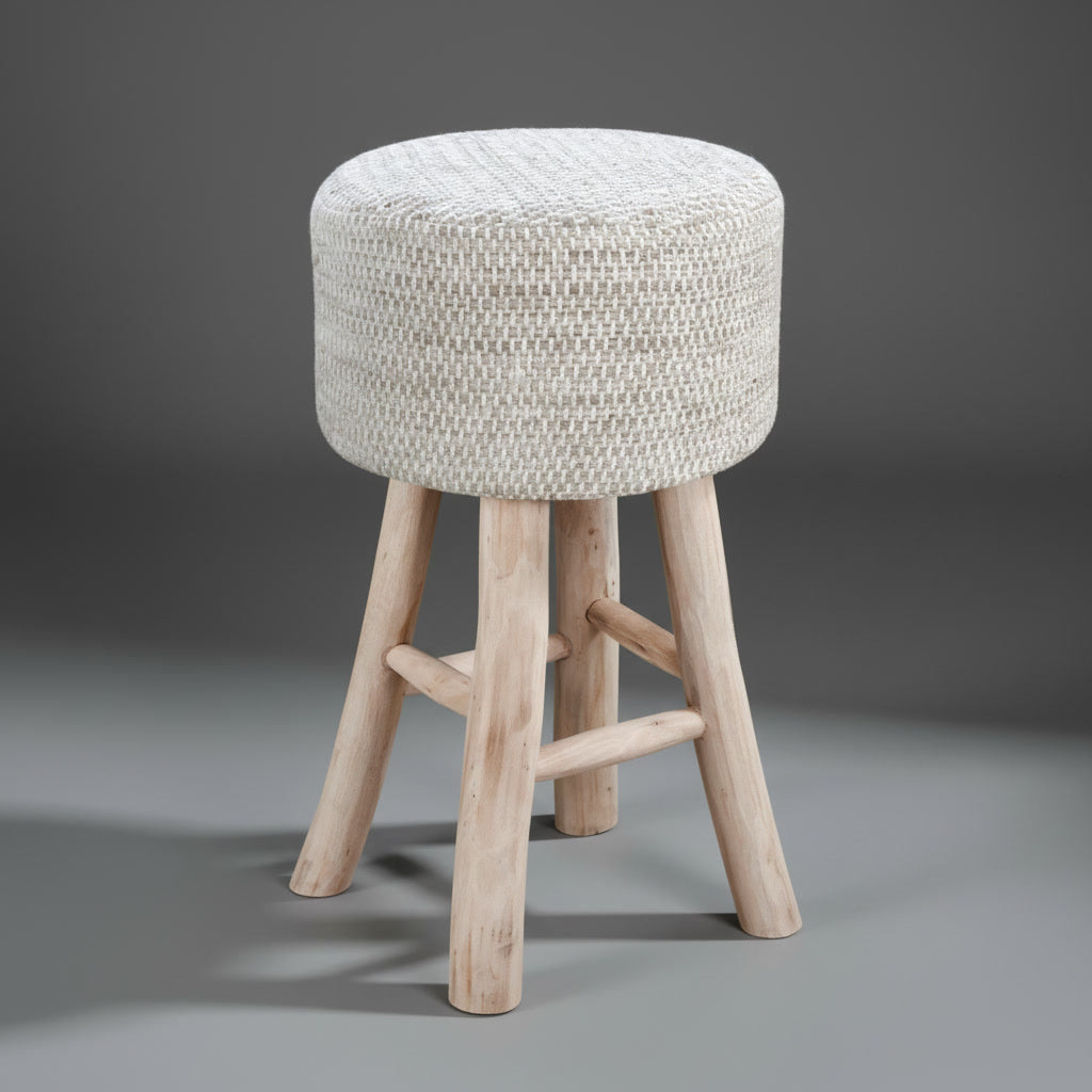 Scaun handmade din lemn și fibre naturale Tak