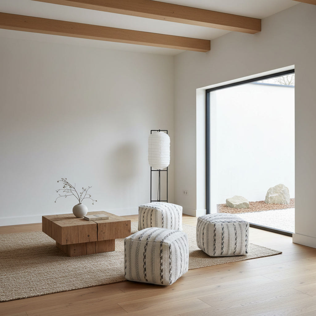 Taburet handmade din lână Kalusha