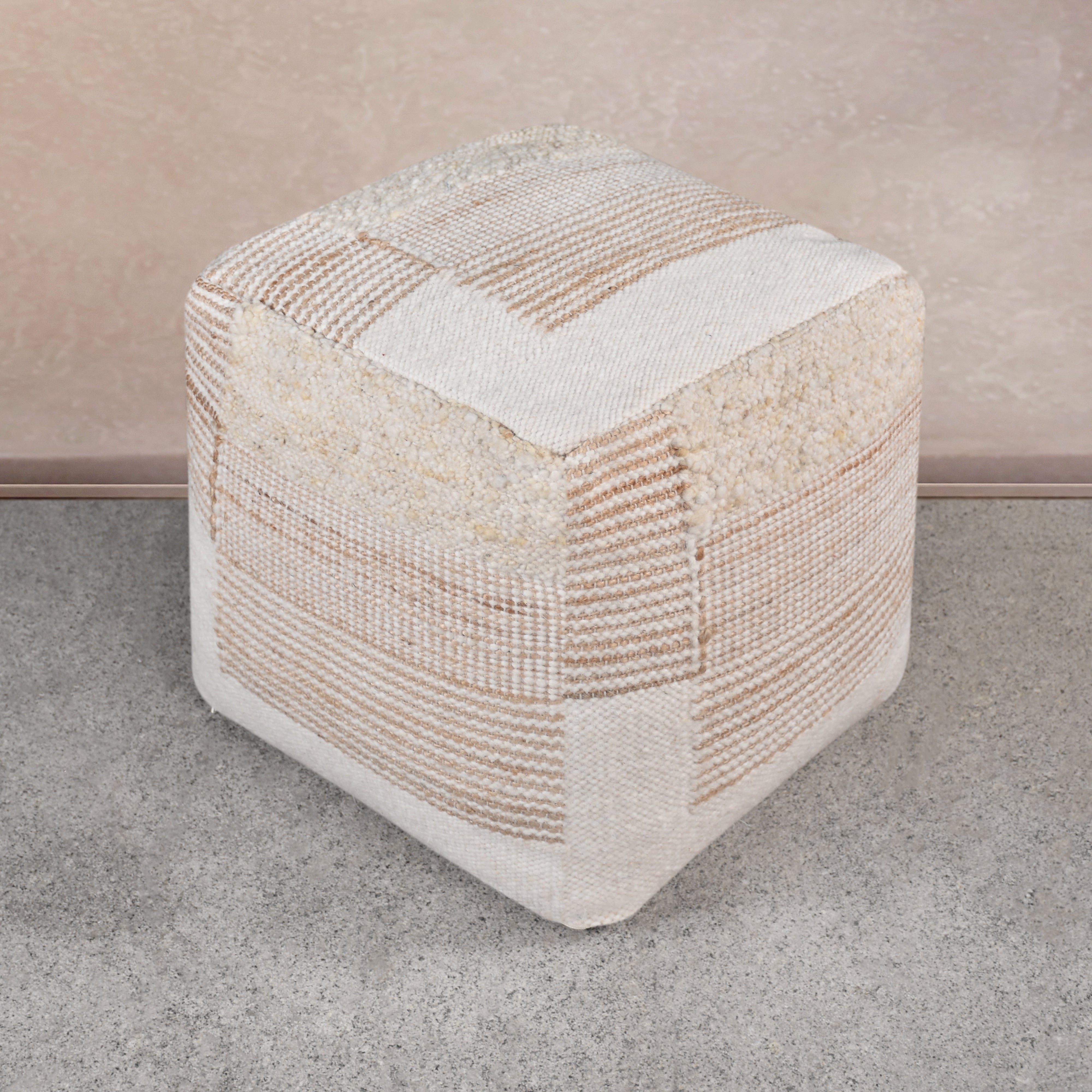 Taburet handmade din fibre naturale Zuma