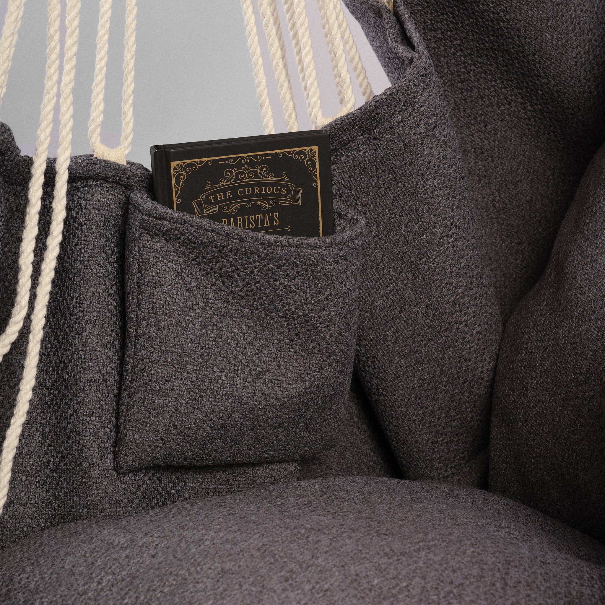 Fotoliu suspendat din material textil Steel