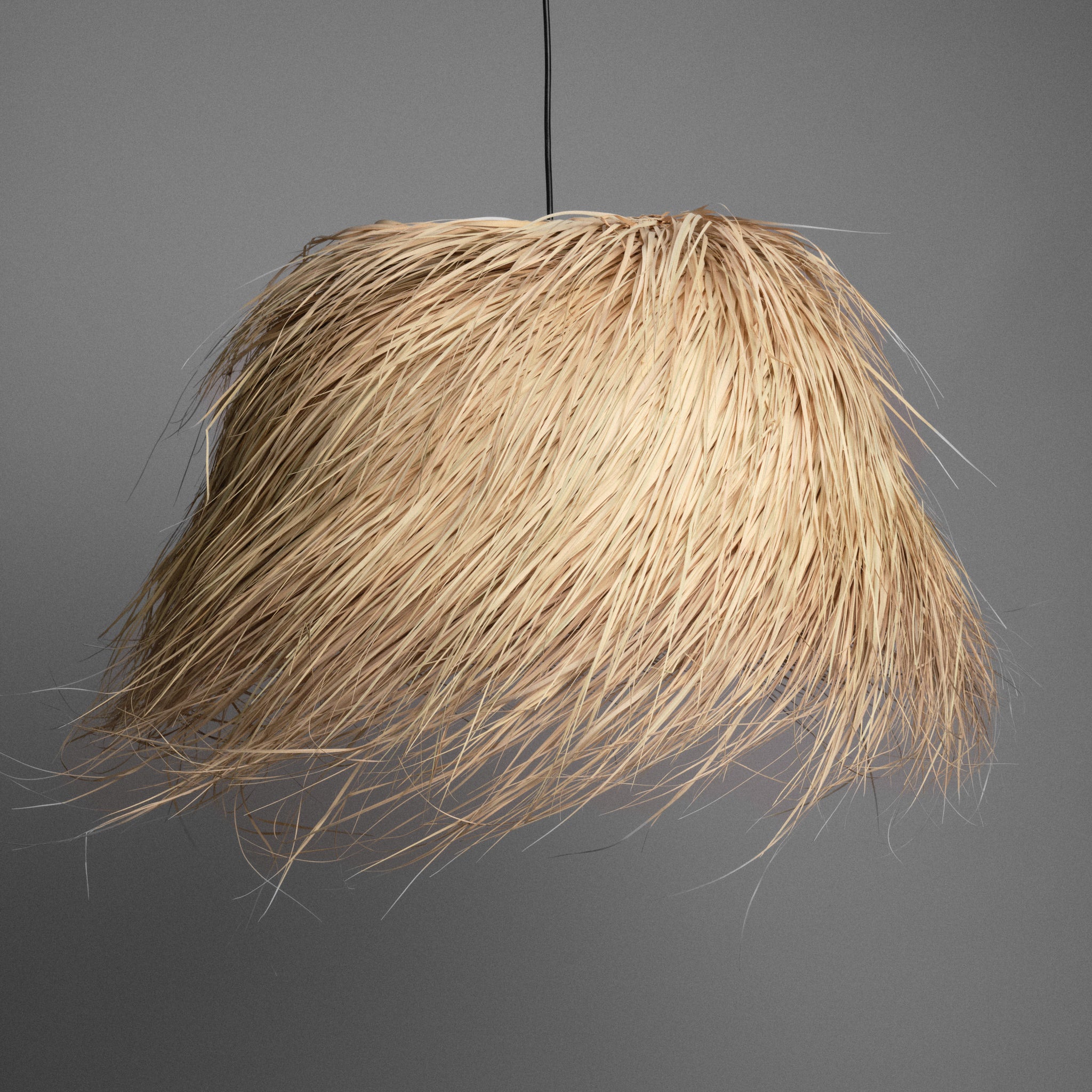 Lustră handmade din fibre naturale Coco Tall