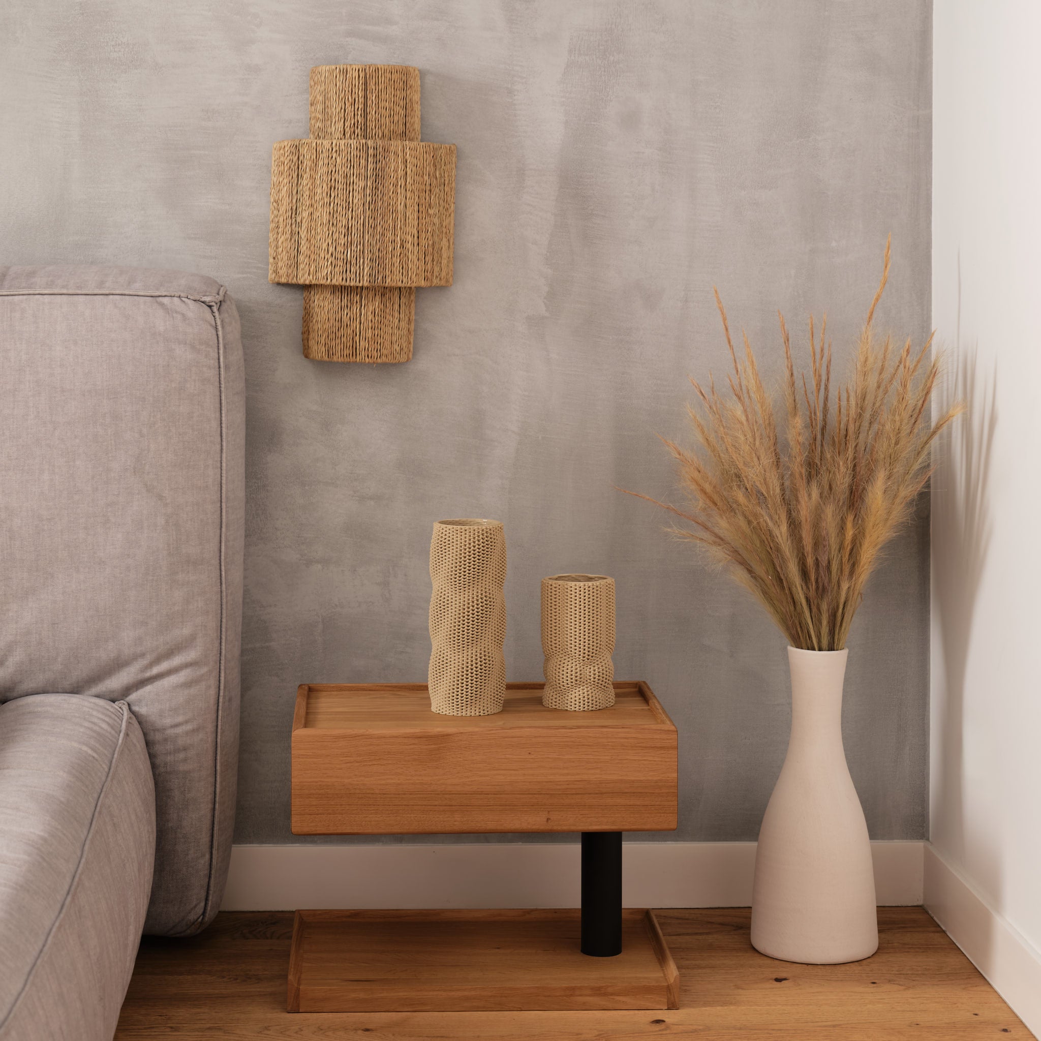 Lampă de perete handmade din fibre naturale Lalou