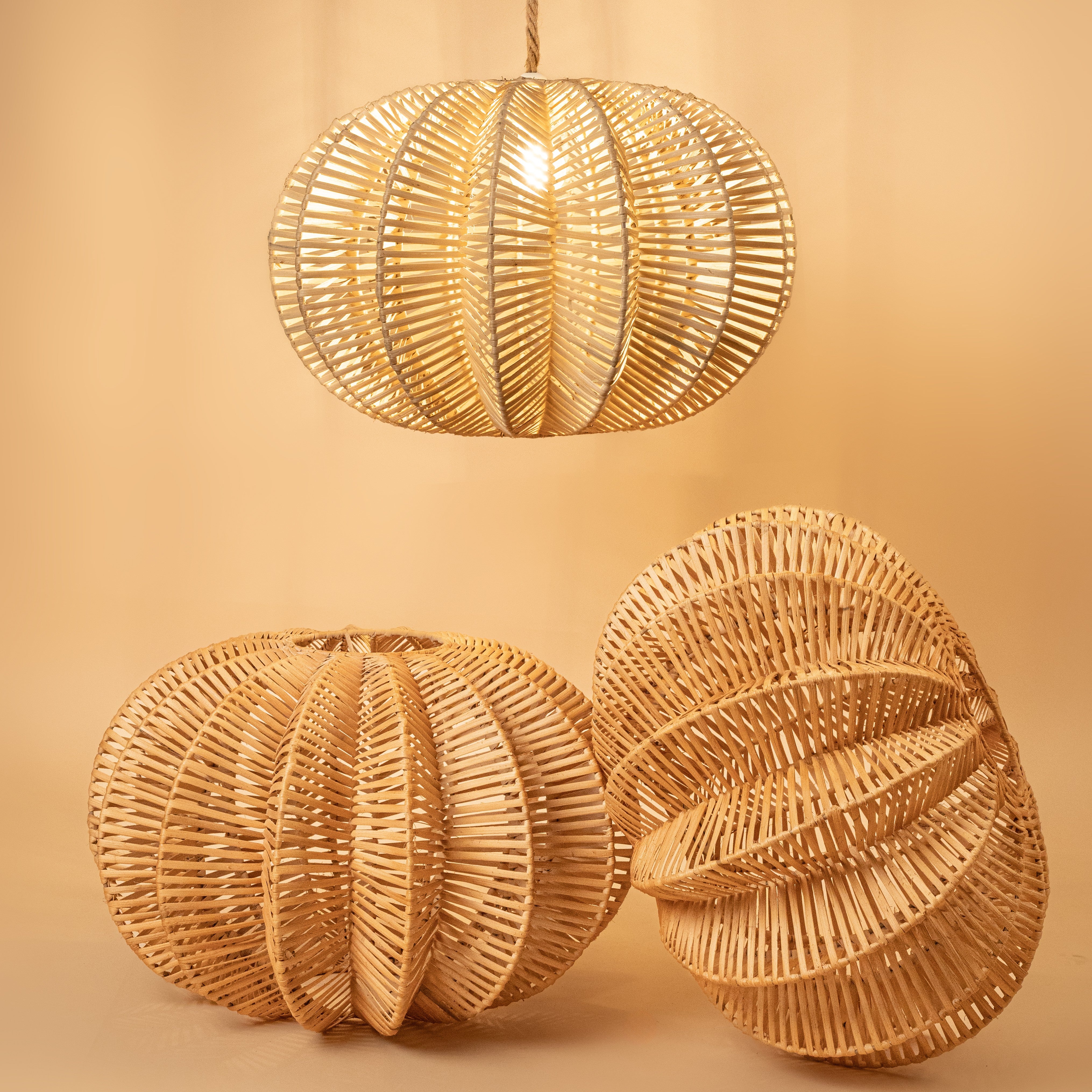 Lustră handmade din ratan Dalu