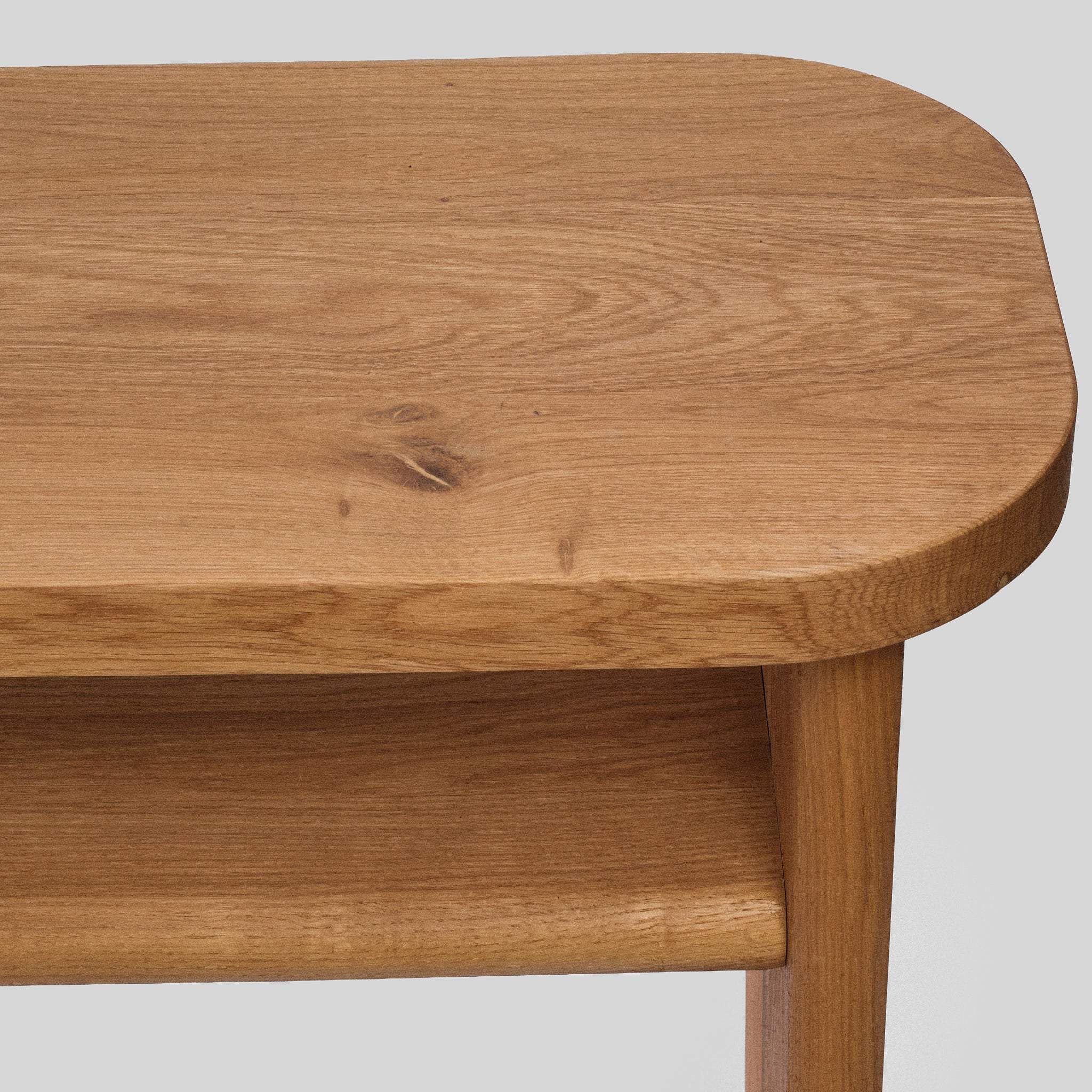 Consolă lemn masiv cu raft Taen