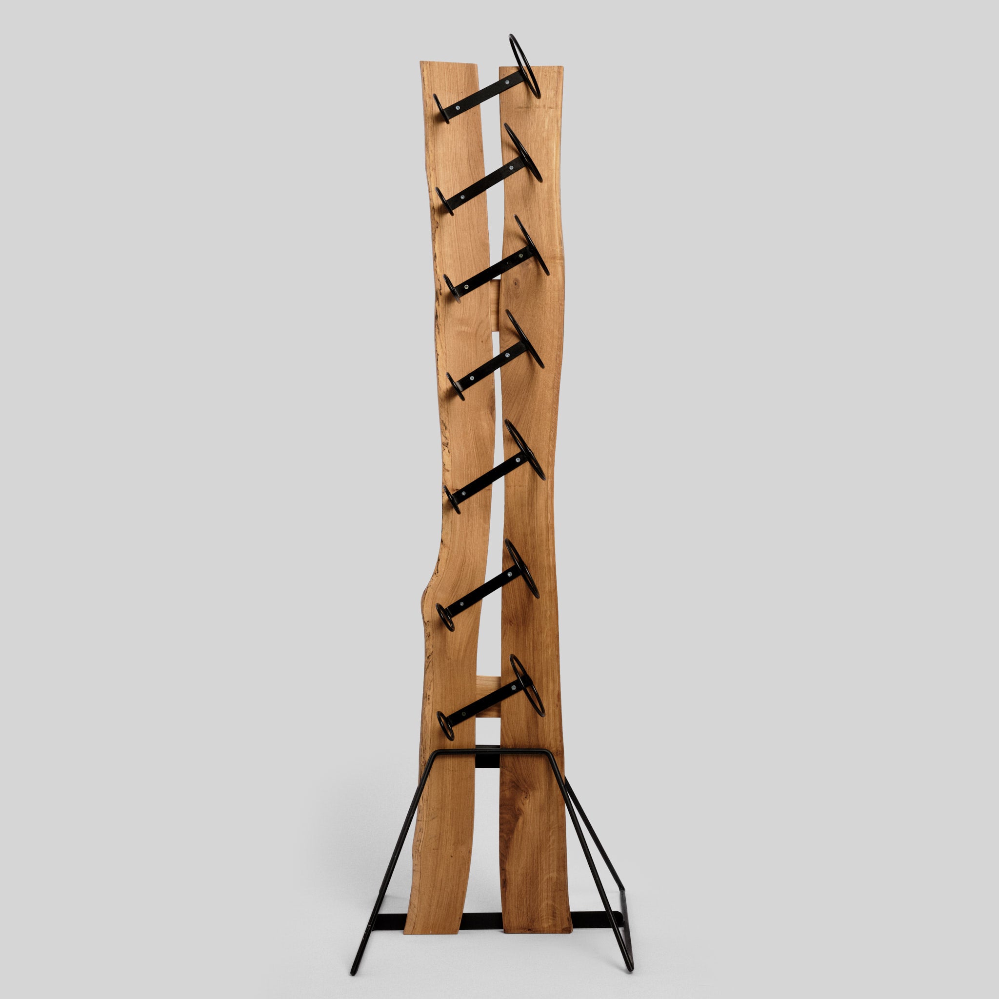 Suport pentru sticle de vin din lemn masiv Tora