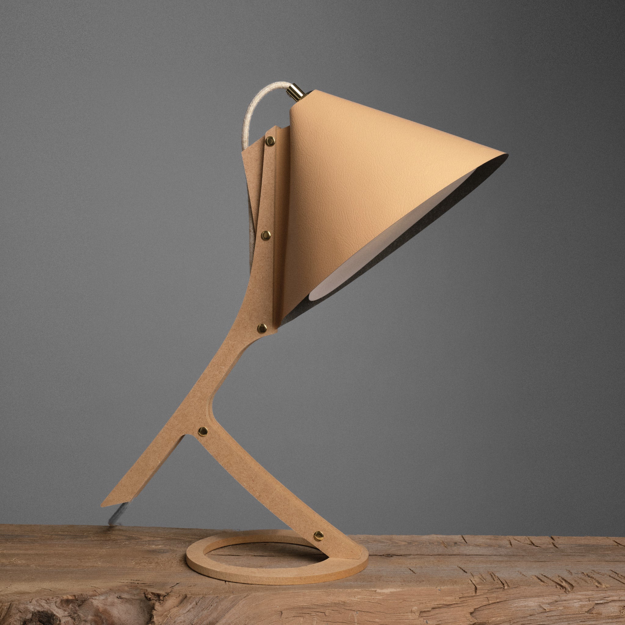 Lampă de masă din fibre naturale de lemn Silence Bej