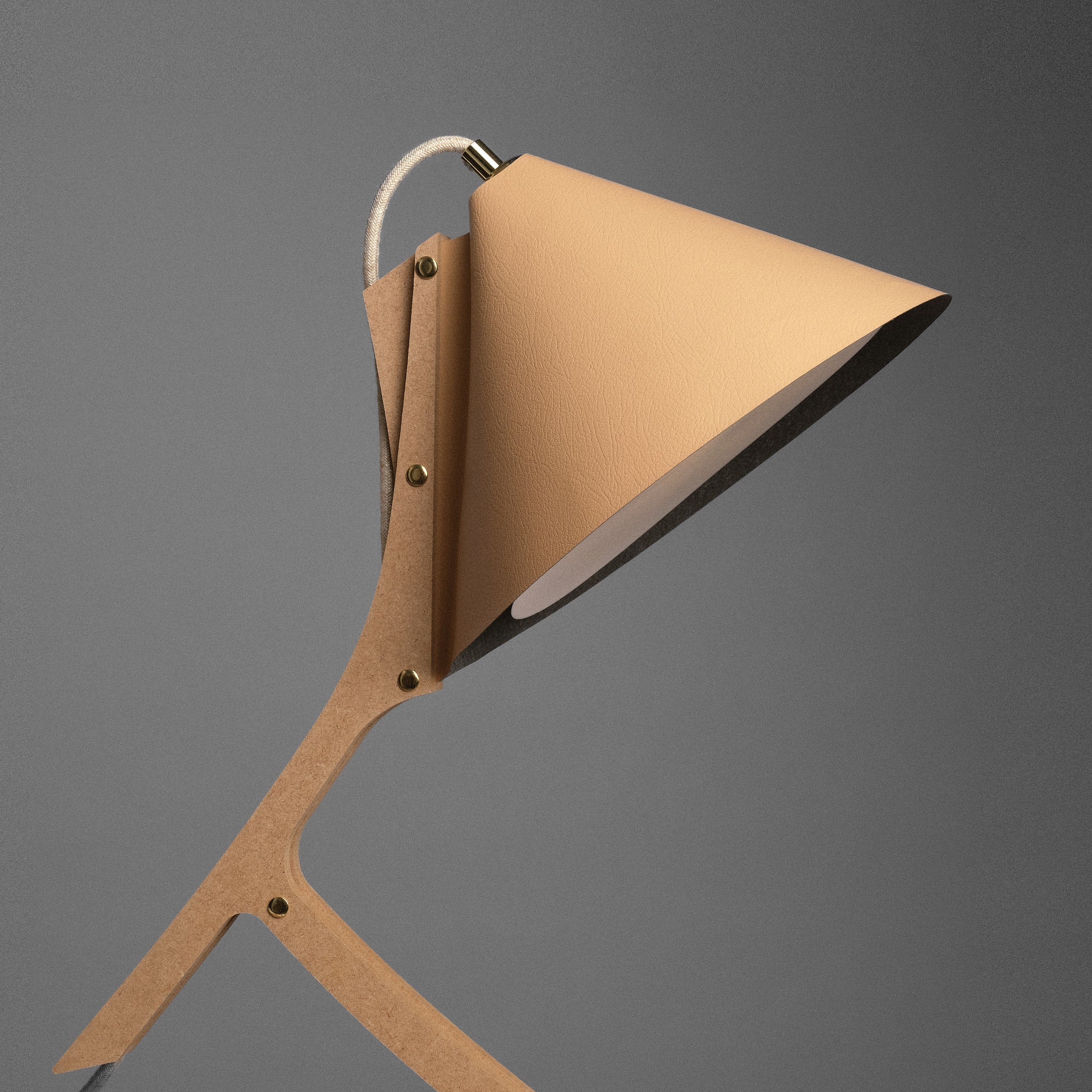 Lampă de masă din fibre naturale de lemn Silence Bej