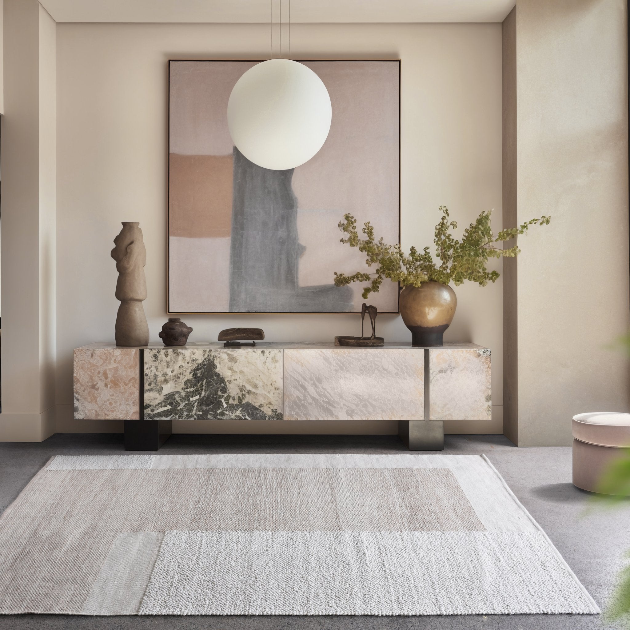 Covor handmade din lână Guillemot