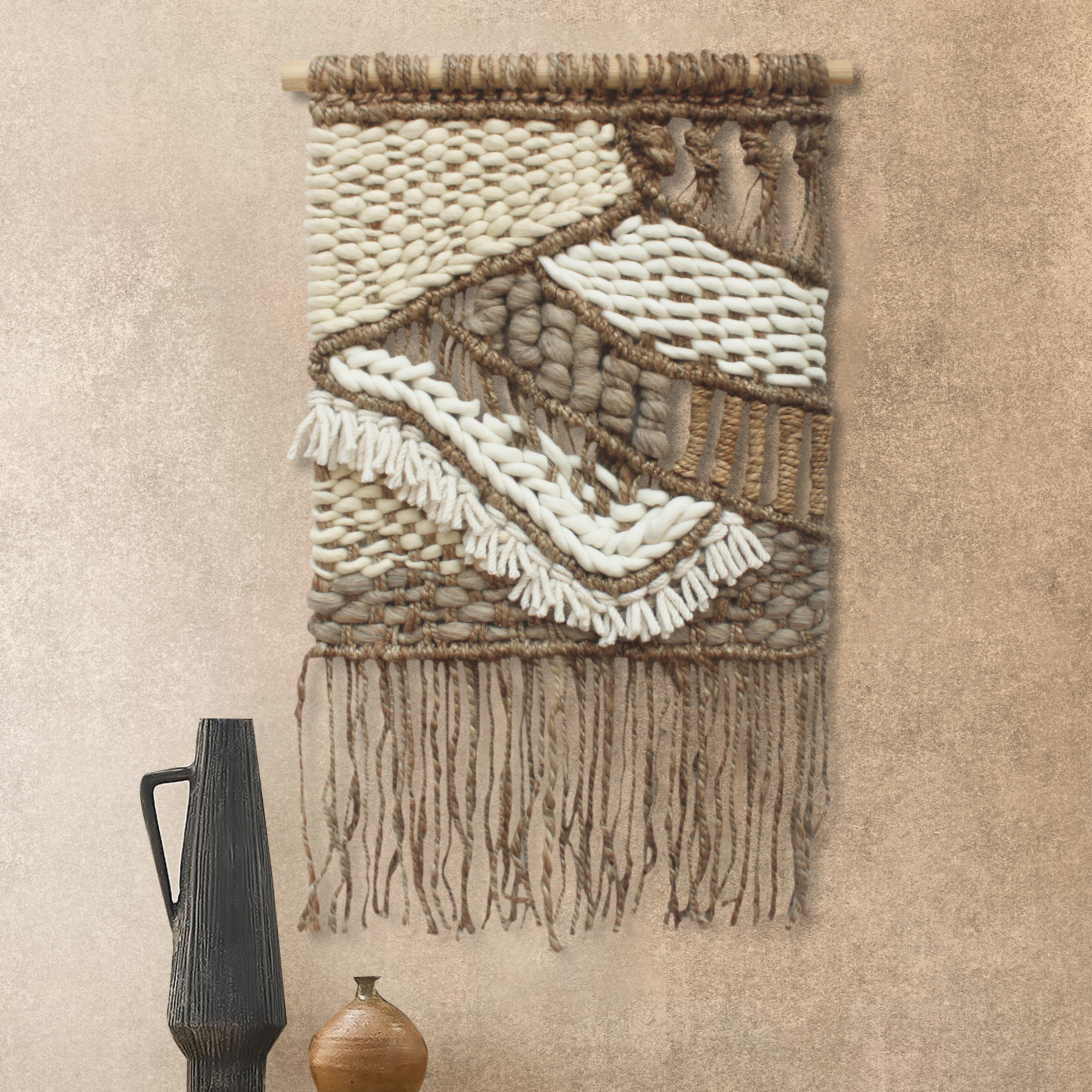 Decorațiune perete handmade din fibre naturale Lafeva