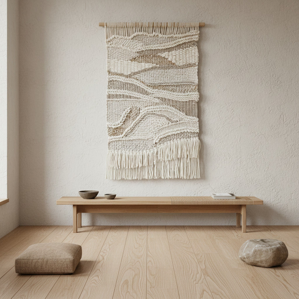 Decorațiune perete handmade din fibre naturale Wala