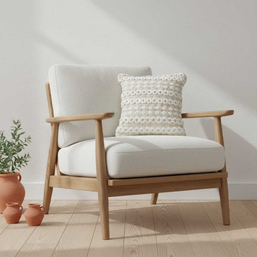 Pernă decorativă handmade din fibre naturale Seri