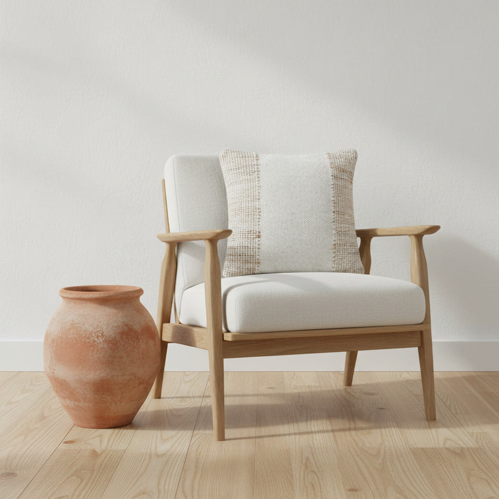 Pernă decorativă handmade din fibre naturale Tova