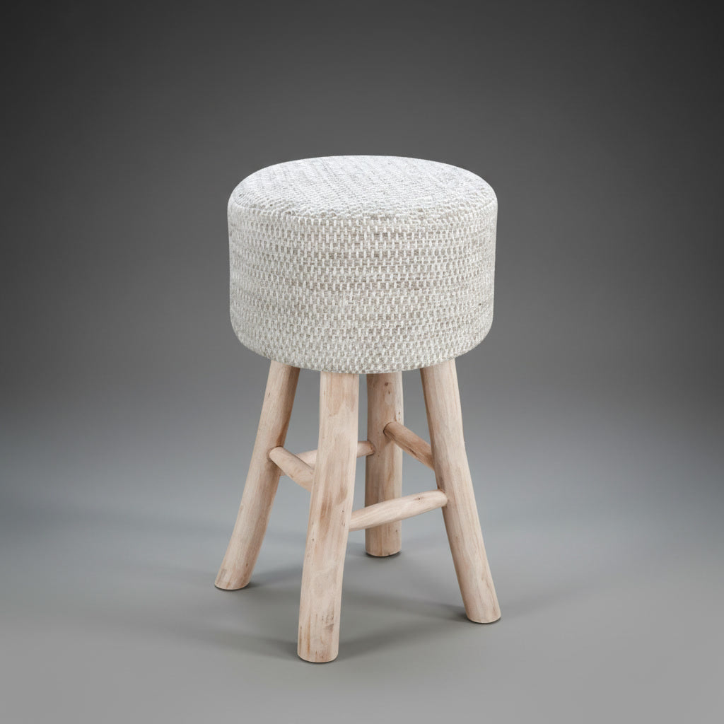 Scaun handmade din lemn și fibre naturale Tak